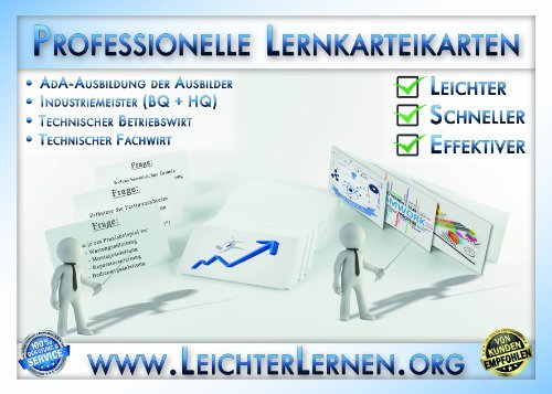 Lernkarteikarten Industriemeister Handlungsspezifische Qualifikation (HQ) 185 Fragen und Antworten Arbeits- Umwelt- und Gesundheitsschutz