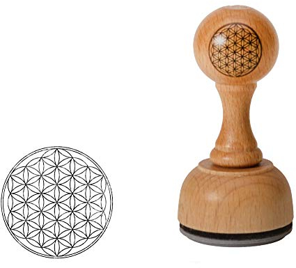 trendaffe Blume des Lebens Holzstempel - Bürostempel