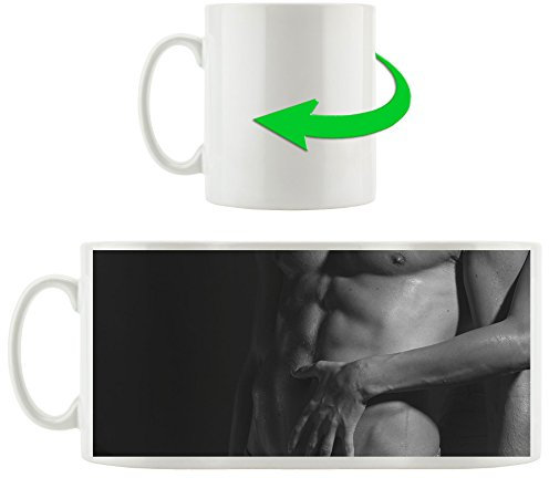Stil.Zeit Homme Nu avec Une Femme, Motif Tasse en Blanc 300ml céramique, Grande idée de Cadeau pour Toute Occasion. Votre Nouvelle Tasse préférée pour Le café, Le thé et des Boissons Chaudes