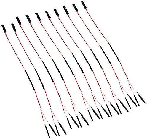 Yiqigou 10 Stück 30cm Servo Y Kabel, Servo Y Kabelbaum RC Servoverlängerungs Verteilerkabel, 3 Pin Kabel JR Stecker Verlängerung Kabelstecker, 1 männlicher Stecker mit 2 weiblichem Stecker