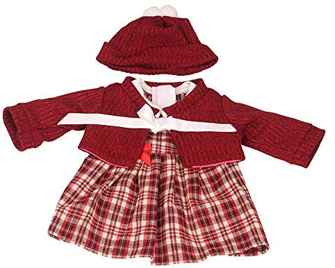 Uteruik Puppenpullover Kleid Kleidung mit Strickmütze für 46 cm Mädchen Puppe Our Generation Puppenkleid Rock Outfits Kostüm Zubehör