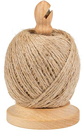 Natural Jute Twine 2 mm 75 m on Beechwood Wire Cutter