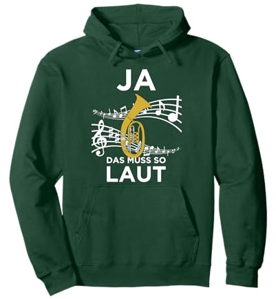 Ja Das Muss So Laut Lustiges Tenorhorn Design Pullover Hoodie