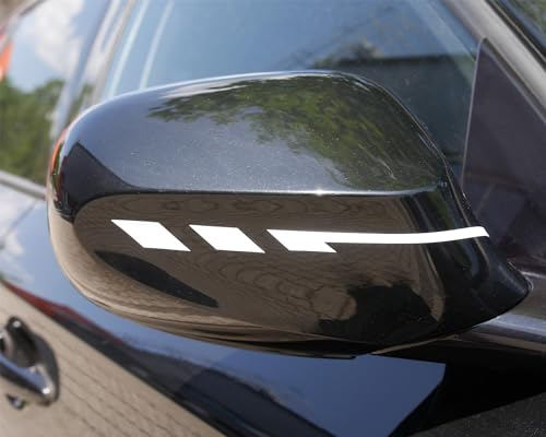Foliatec PIN Striping Mirror Cap Aufkleber Auto Sticker Zierstreifen für Außenspiegel, Weiss