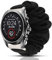LvBu Armband Kompatibel mit Michael Kors Bradshaw 2, weiche Haargummis Uhrenarmband für Michael Kors Bradshaw 2 Smartwatch (Schwarz)