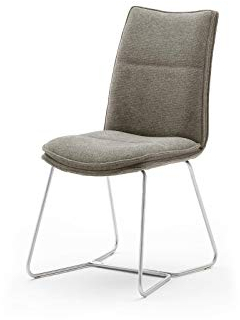 möbelando 2er Set Esszimmerstuhl Stuhl Stühle Esszimmer Polsterstuhl Hampton I Cappuccino