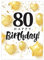 Friendly Fox Geburtstagskarte runder Geburtstag, 1x DIN A5 große Geburtstagskarte zum 80. Geburtstag, Glückwunschkarte Geburtstag, Happy Birthday Karte mit Umschlag, Klappkarte
