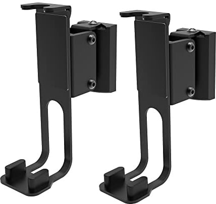 conecto Lautsprecher Wandhalterung, kompatibel mit Sonos® One, Sonos® One SL, Sonos® Play:1, Traglast: 3kg, 2er-Set, schwarz