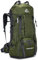 Bseash 60L Wasserdichter leichter Wanderrucksack mit Regenschutz, Outdoor Sport Tagesrucksack Multifunktions Reisetasche für Klettern Camping Reisen (Armeegrün)