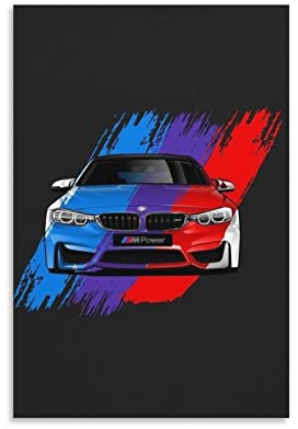 ASDSA Auto-Poster BMW M4 Kunstmalerei Poster Dekorative Malerei Leinwand Wandkunst Wohnzimmer Poster Schlafzimmer Gemälde 40 x 60 cm