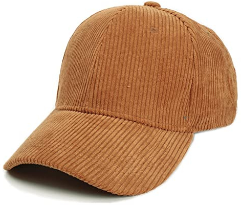 JOYISURE Baseball Cap Herren Damen Einfarbige Cord Baseballmütze Sommer Beiläufiger Schirmmütze Einstellbar Atmungsaktiv Baseballkappe UV-Schutz Baseball Kappe für Draussen,Sport und Reisen,Braun