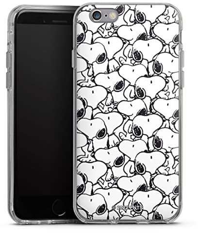 DeinDesign Silikon Hülle kompatibel mit Apple iPhone 6 Case transparent Handyhülle Snoopy Muster Peanuts