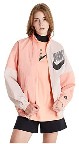 Nike Sportswear - Giacca da ballo in tessuto da donna, taglia M, colore: pesca / rosa, taglia M, rosa, M