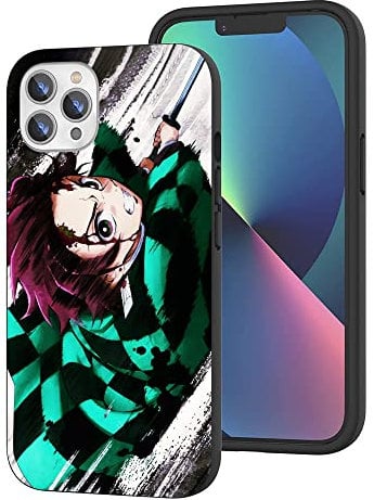 WANGQINHAI Kompatibel mit iPhone 12 Hülle iPhone 12 Pro Hülle, Anime Cool Manga TPU Fallschutz Stoßdämpfend Kratzfest Handyhülle Cover (Anime-Demon-Slayer-Comic-1)