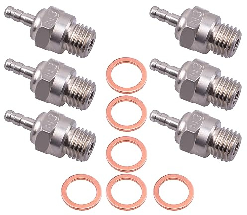 CrazyHobby 70117 Hot Glow Plug No.3 N3 Spark Nitro Engine Parts Replace OS 8 for Traxxas HPI HSP Kyosho 1/8 1/10 RC Car Truck Buggy (Pack of 6)