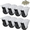 8 PCS Black Casters for Furniture,30mm(1.25 inch) Small-size Castor Wheels