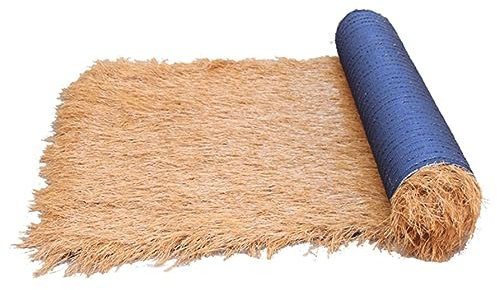 50x100cm Natur Palmendächer Strohdach, Palmdach Deckenverkleidung Seegras Deko, Dachmatte aus Schilfgras, Palmenblätter Dachschindel als Wind und Sonnenschutz (Size : 1x3m)