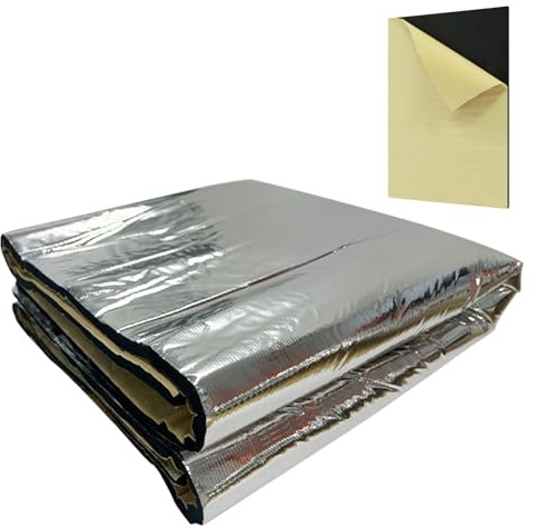 TroyStudio Lot de 3 panneaux acoustiques autocollants en mousse à cellules fermées, insonorisants pour voitures, fenêtres, portes, tuyaux - 88,9 x 63,5 x 0,6 cm