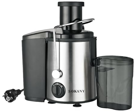 Hyexu Estrattore centrifughe centrifughe 800W Elettrico antigoccia a 2 velocità regolabile con brocca per succhi e contenitore per polpa per frutta