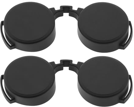 VGOL 2 Stück 41-42 mm Gummi-Okularabdeckung Fernglas-Regenschutz Schutzabdeckung Okularlinsenabdeckung Linsenzubehör Kompatibel mit 8x42 10x42 12x42 Ferngläsern Schwarz