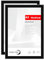 HIMEETIME® 2x Cadre Photo A5 14,8x21 cm en Aluminium Noir Cadre 14,8x21 cm,Cadre à Documents A5,Verre Acrylique Incassable Excellente Qualité Durable