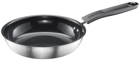 Fiskars Bratpfanne, Ø 20 cm, Beschichtete Pfanne, Für alle Kochfelder geeignet, Recycelter Edelstahl, Functional Form, Silber/Schwarz, 1072249