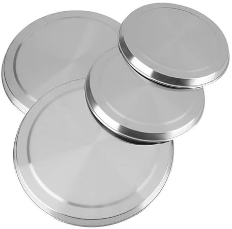 Herdabdeckungen aus Edelstahl, Herdplatte, Herdplatte, Brenner-Schutz, Herdabdeckungen für Elektroherde, Küchenwerkzeuge und Zubehör (Silber), 4 Stück