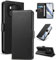 Yunubeyii Coque pour Honor Magic 6 Pro - [Blocage RFID] Housse Étuis de Protection PU Luxe [Magnétique] [Fente Carte] [Stand] Portefeuille Flip Case,[Noir]
