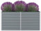Cozynest Garten Hochbeet Gemüsebeet Pflanzbeet Gartenbeet Frühbeet Pflanzkasten Blumenkasten Blumenbeet Hochbeet 160 x 80 x 77 cm Verzinkter Stahl Grau