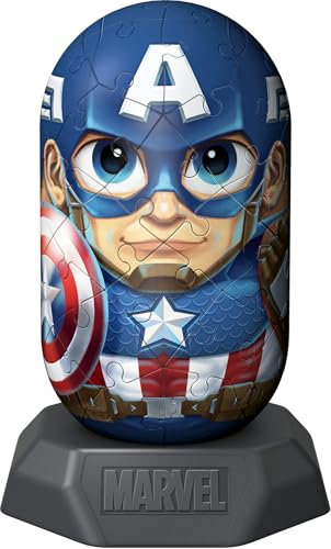 Ravensburger Hylkies: Die Neue Sammelfigurenreihe zum selbst zusammenbauen. Figur #33 Marvel Captain America - Für alle Marvel Fans - Aufbauen, Verlieben, Sammeln