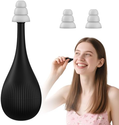 Ear Pressure Relief Device, Migraine and Headache Relief Products, Balanced Ear Pressure for Flying, Diving (Black)