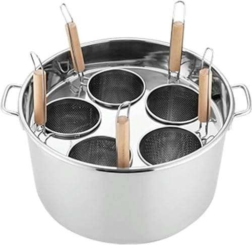 Multifunctional Stainless Steel Pasta Pot with Strainer Steamer Basket and Lid - Versatile Cooking Set for Pasta Vegetables and More