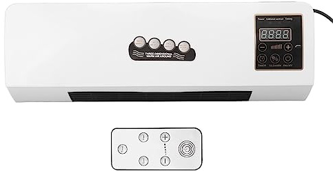 KIMISS Mini Ventilateur de Chauffage électrique Mural – Chauffage à Air Chaud Portable pour Salle de Bain, Chambre à Coucher, Maison ou Solution de Puissante de 1800 W