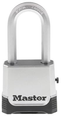 Master Lock M176XDLH Lot de 1 cadenas à combinaison robuste pour extérieur Argenté