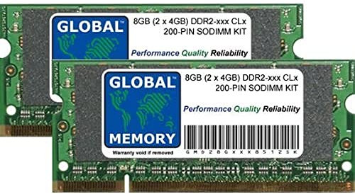 8GB (2 x 4GB) DDR2 667/800MHz 200-PIN SODIMM Memoria RAM Kit para Ordenador PORTÁTILES/NOTEBOOKS
