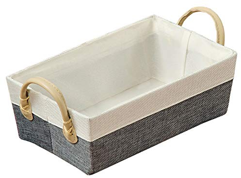 Kesper Korb 28x17,5x13,5cm aus Papierfaser in grau, Pappe, 28 x 17.5 x 13.5 cm