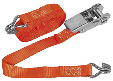 Sealey Td0845J Ratchet Tie Down 25Mm X 4.5Mtr Polyester Webbing 800Kg Load Test