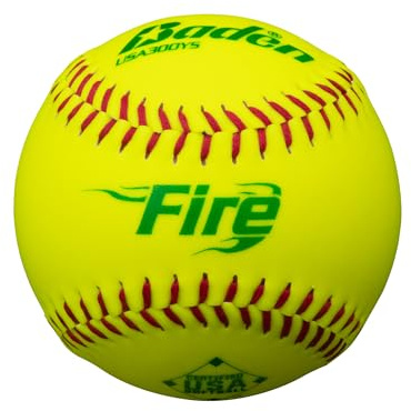 Baden ASA Fire Synthetic Cover Slowpitch Softball (One Dozen)