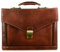 Time Resistance Porte Document Homme en Cuir - Sac Bandoulière en Cuir Pleine Fleur - Fabriqué à la Main en Italie pour Ordinateur Portable Cartable Homme (Marron)