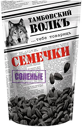 Tambovskij volk Schwarze Sonnenblumenkerne in Schale, geröstet und gesalzen Tambovskij volk, 5er Pack (5 x 200 g)