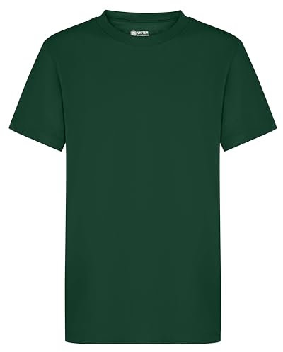 Lister Schoolwear Ages 1-16 Kids Plain Blank T-Shirt Tee Shirt 100% Cotton Boys Girls School Uniform P.E. Gym Bottle Green