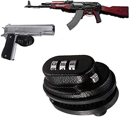 Homy Waffenschloss, mit 3-Ziffern Kombination, Waffenschloss Abzugsschloss, Schwarz