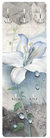 Bilderwelten Garderobe - Tränen einer Lilie, Größe HxB:105cm x 34cm