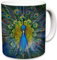 Pfauen-Tasse | niedliche Tier-Keramik-Reisebecher | Kaffeeliebhaber | Pfauen-Design | tolles Geschenk | dekorative Getränkekleidung für Zuhause und Küche | mehrfarbig | 30 ml