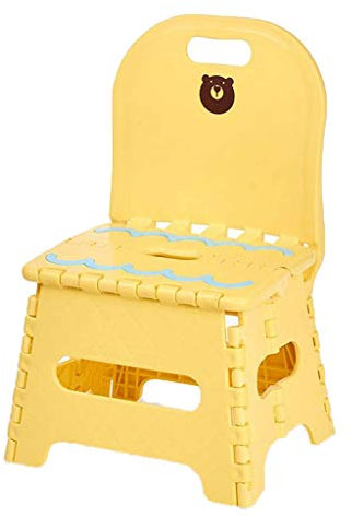 Tubayia Tragbare Klapphocker Klappstuhl Kinderhocker Klappbar Hocker Stuhl für Kindergarten, Kinderzimmer (Gelb - S)