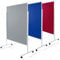 Floordirekt Filz Moderationstafel Metaplanwand mit feststellbaren Rollen | Filztafel Pinnwand | Moderationswand Doppelseitig nutzbar | Stabiler Metallrahmen (150 x 120 cm, Grau)