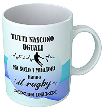 Tazza Uomo Sport Tutti nascono Uguali ma solo i migliori hanno il Rugby nel DNA Gadget Sport Sportivo Gadget Idea Regalo Simpatica