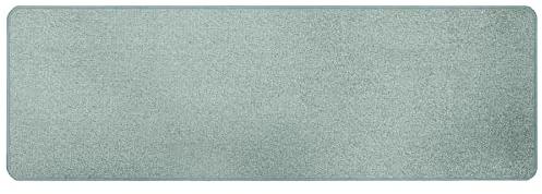Primaflor Kurzflor Wohnzimmerteppich - Manila, Mintgrün, 80x300 cm, Viele Größen und Farben, Moderner Teppich für Kinderzimmer, Arbeits- und Schlafzimmer, Fußbodenheizung geeigneter Teppichläufer