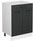 Vicco Küchenunterschrank R-Line, Anthrazit Landhaus/Weiß, 60 cm mit Schublade, ohne Arbeitsplatte