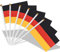 AhfuLife Petit Drapeau Allemand - 15Pcs Mini Drapeaux Allemagne avec Poteau Solide Blanc de 30cm pour Décoration Jardin Bar, Euro Football Match, Coupe du Monde, Célébration Fête Nationale